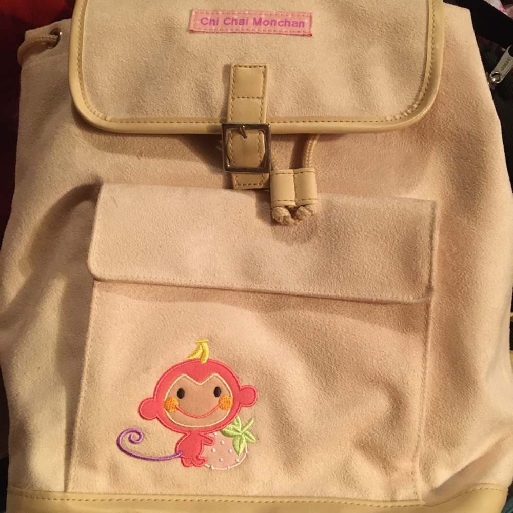 NWOT Tan suede mini backpack